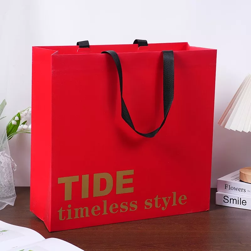 Sac à provisions en papier réutilisable pliable
