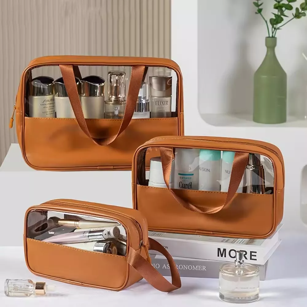 Trousse de maquillage portative en PVC de voyage