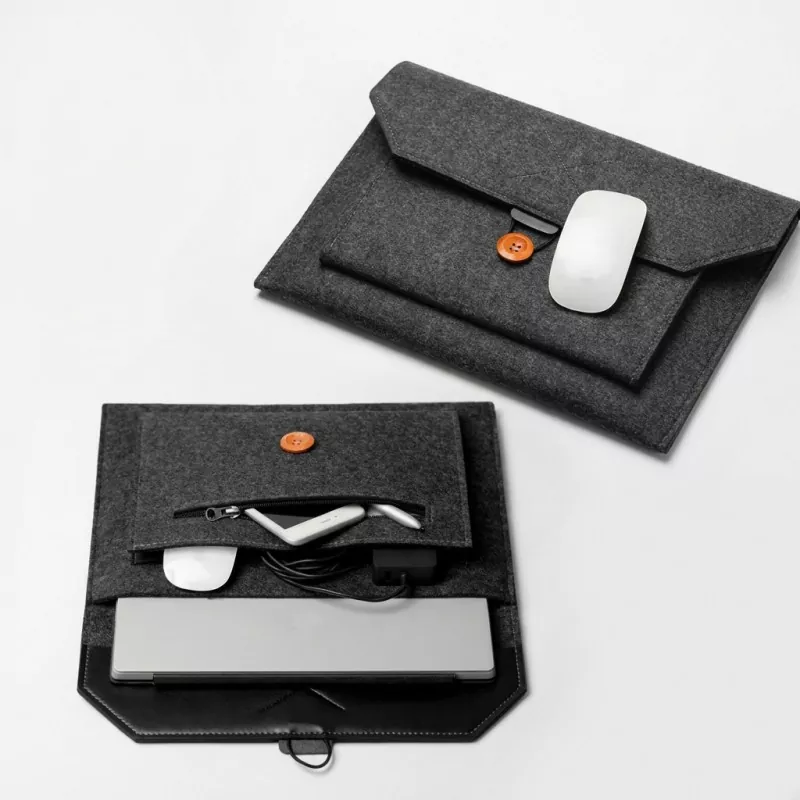 Sacoche de protection pour ordinateur portable avec enveloppe en feutre