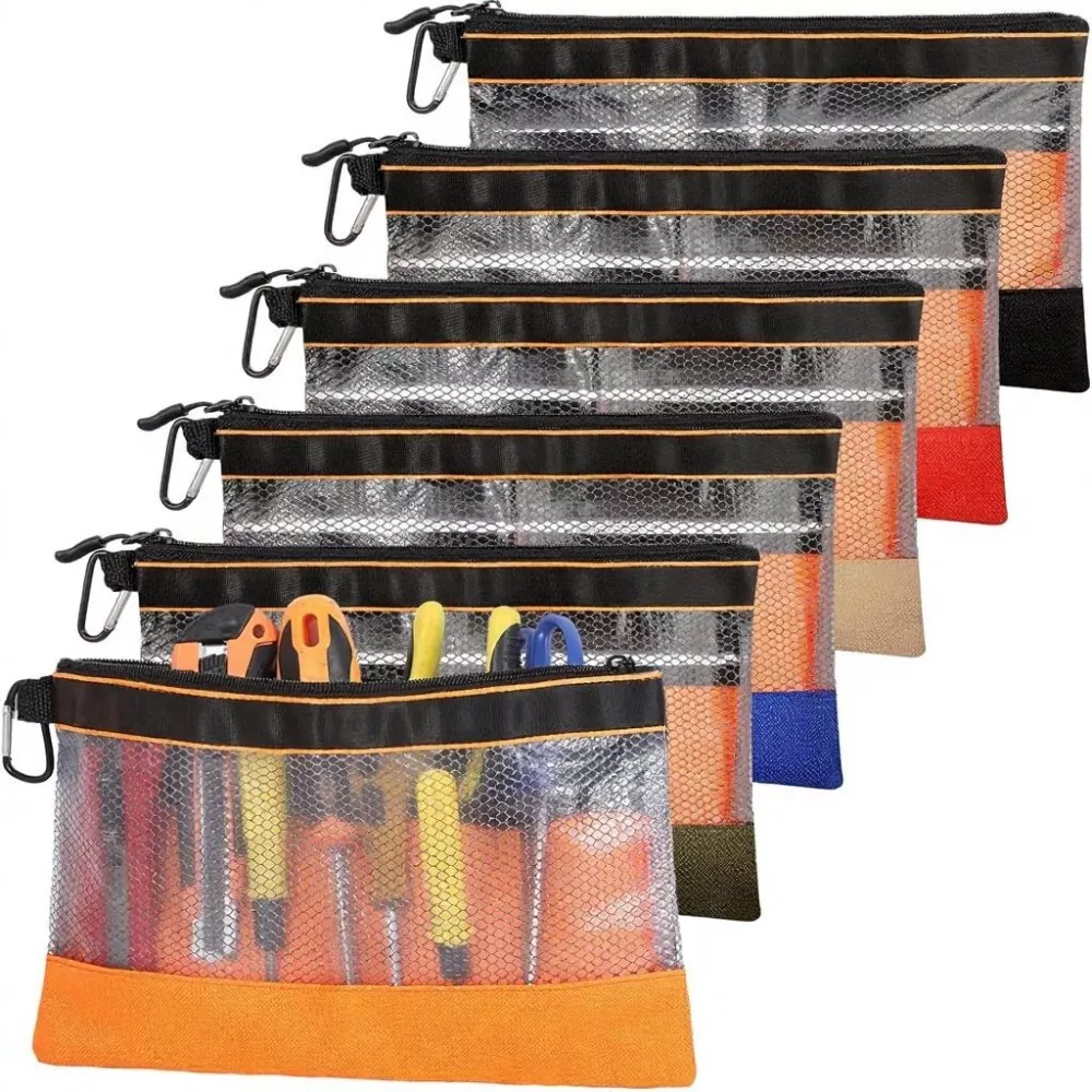 Pochette à outils à fermeture éclair lisse